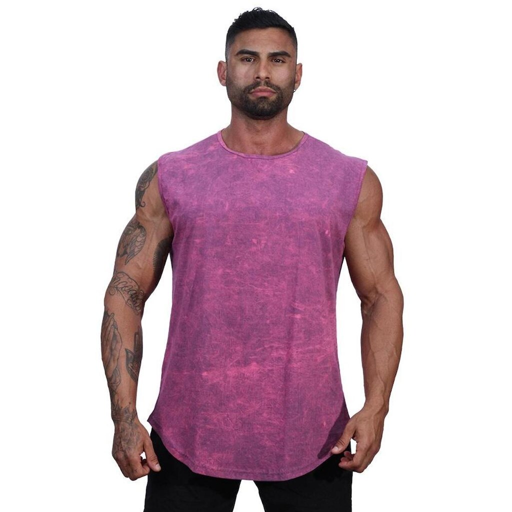 Regata Machão Longline 100% Algodão Masculina MXD Conceito Lavado Estonado