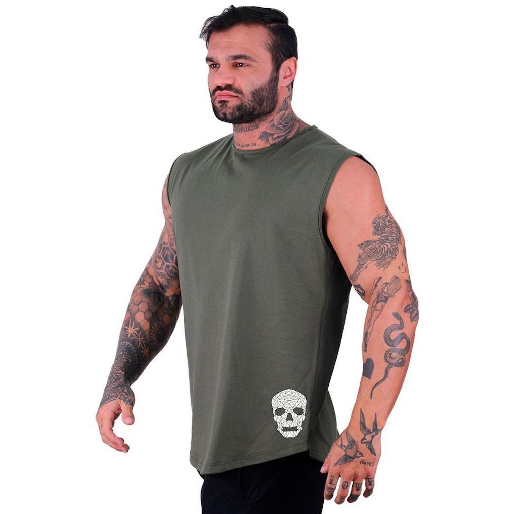 Regata Machão Longline MXD Conceito Estampada Academia Fit