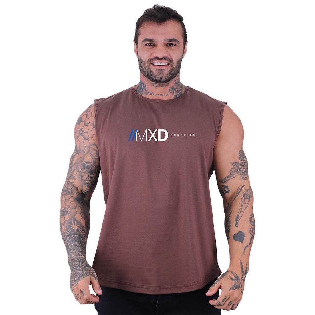 Regata Machão Longline MXD Conceito Estampada Academia Saúde