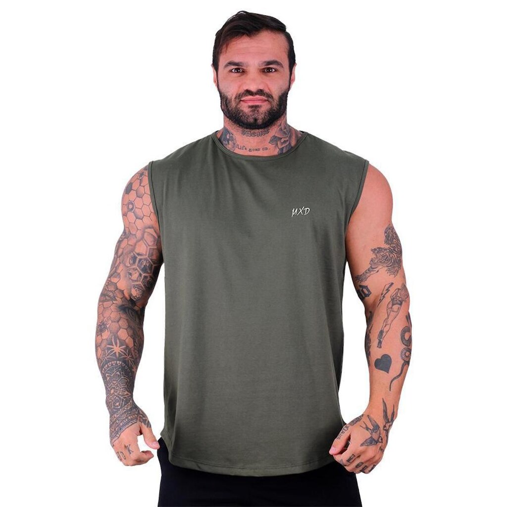 Regata Machão Longline MXD Conceito Estampada Treino Saúde