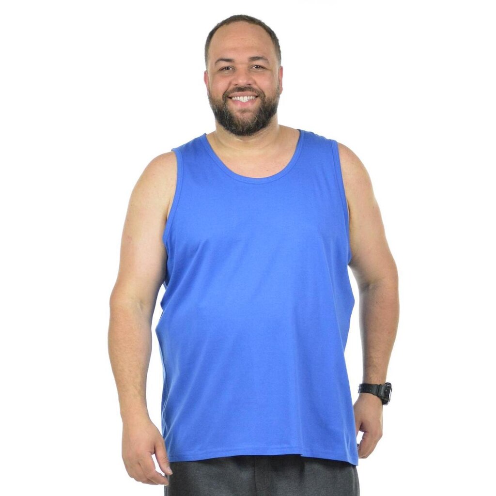 Regata machão plus size fenomenal Azul royal 50