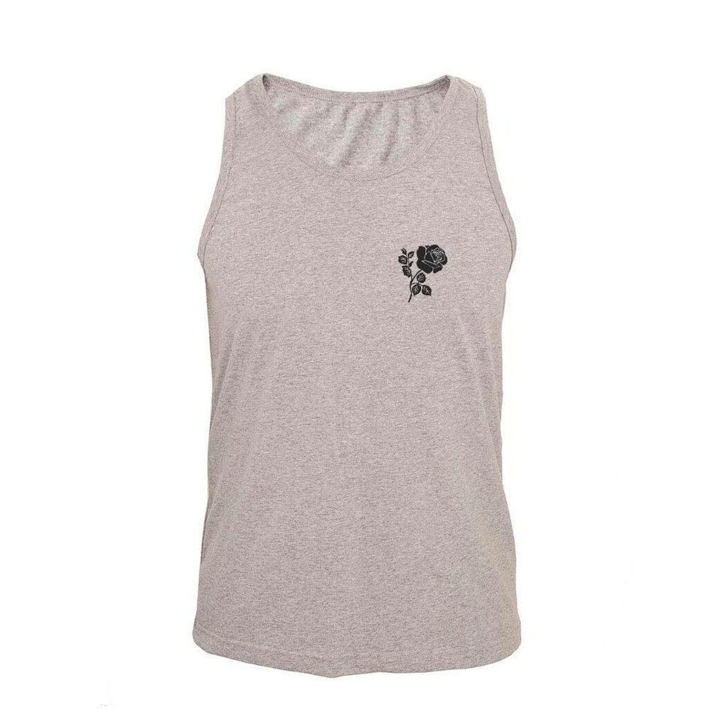 Regata Masculina Algodão Flor Estampada Básica