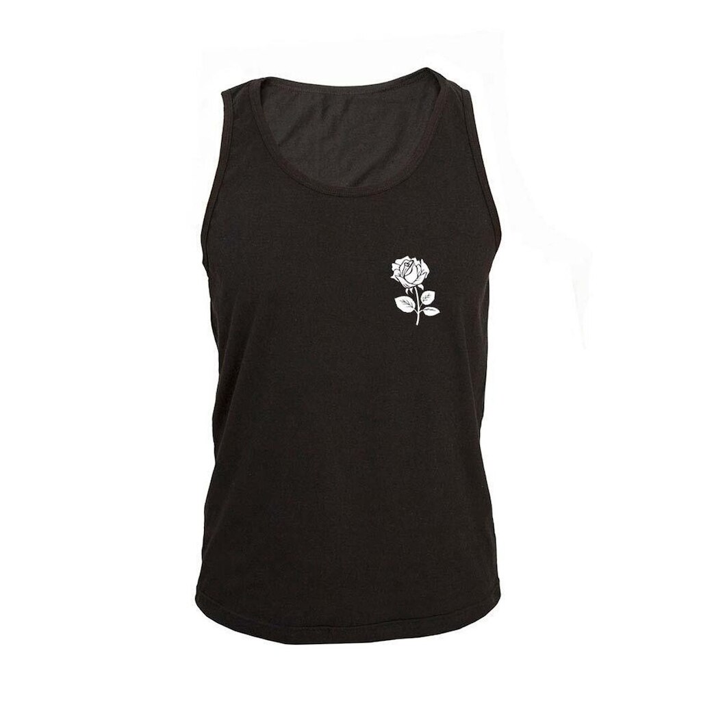 Regata Masculina Algodão Flor Estampada Verão Moderna