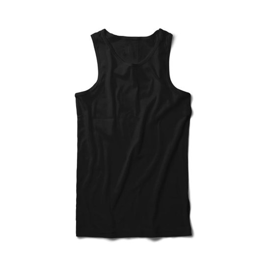 Regata Masculina Camiseta Lisa Básica Algodão - Preto Menor preço em Regata Masculina Camiseta Lisa Básica Algodão - Preto