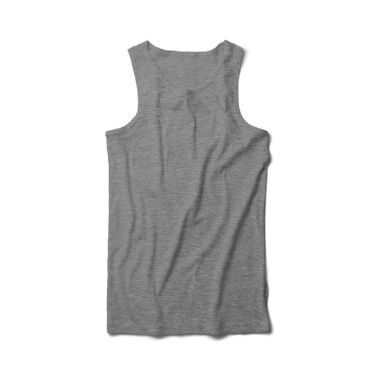 Regata Masculina Camiseta Lisa Básica Algodão - Mescla Menor preço em Regata Masculina Camiseta Lisa Básica Algodão - Mescla