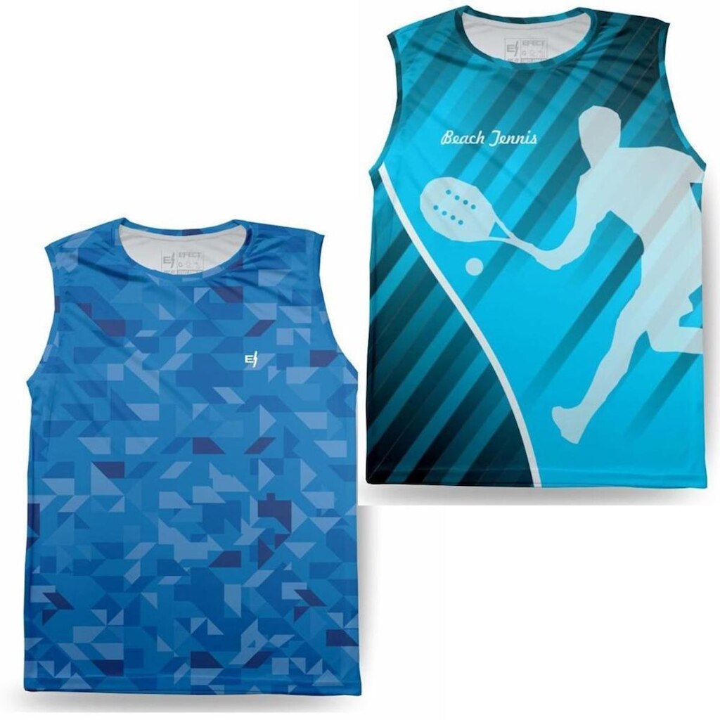 Regata Masculina Cavada Proteção UV Térmica Dia a Dia Kit 2
