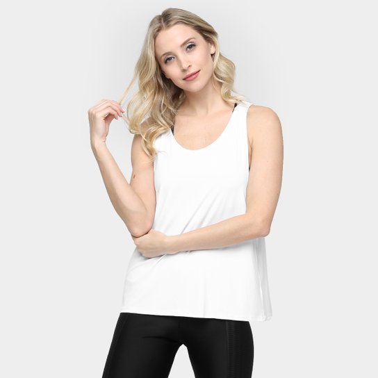 Regata Memo Básica Cava Profunda Feminina - Branco