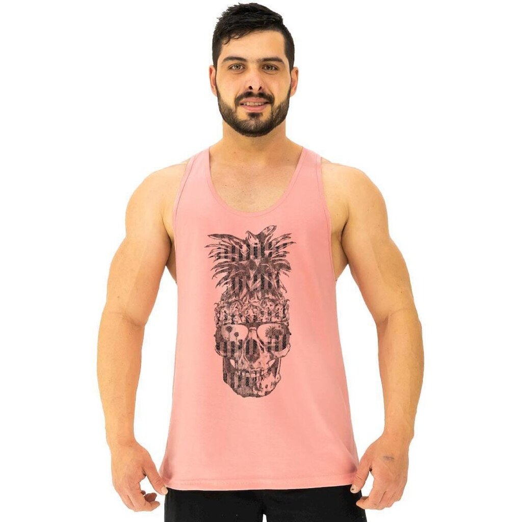 Regata Menos Cavada   MXD Conceito Pineapple Skull Masculina