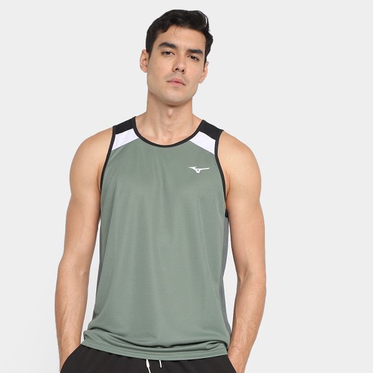 Regata Mizuno Soul Fit Fresh 2 Masculina - Verde Militar Menor preço em Regata Mizuno Soul Fit Fresh 2 Masculina - Verde Militar