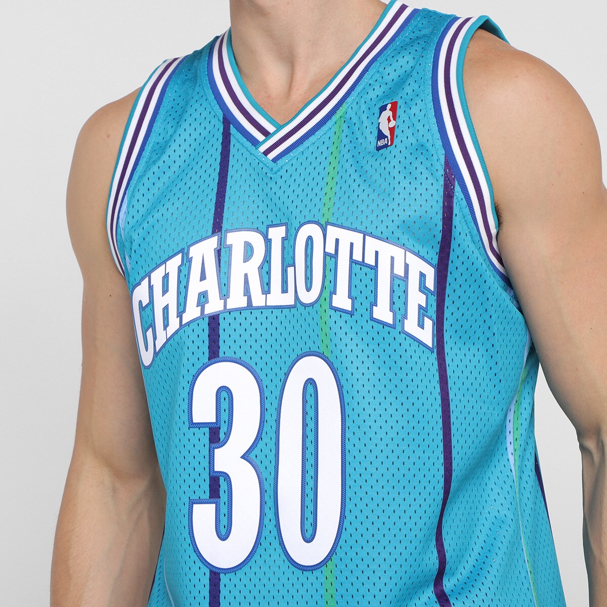 Regata NBA Charlotte Hornets Curry N° 30 Mitchell & Ness Jersey