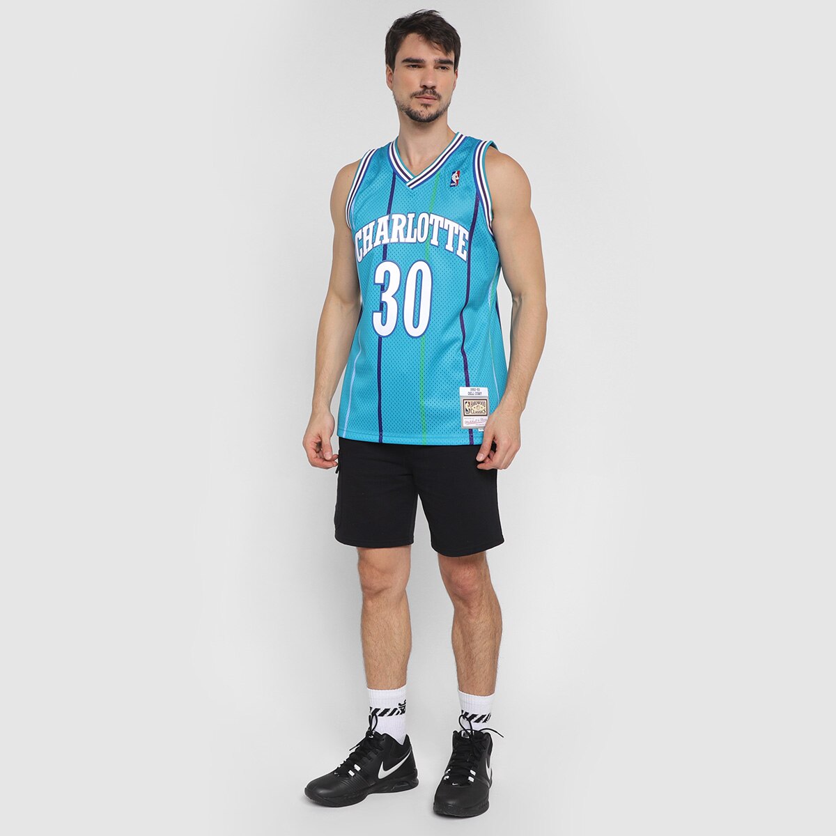 Regata NBA Charlotte Hornets Curry N° 30 Mitchell & Ness Jersey