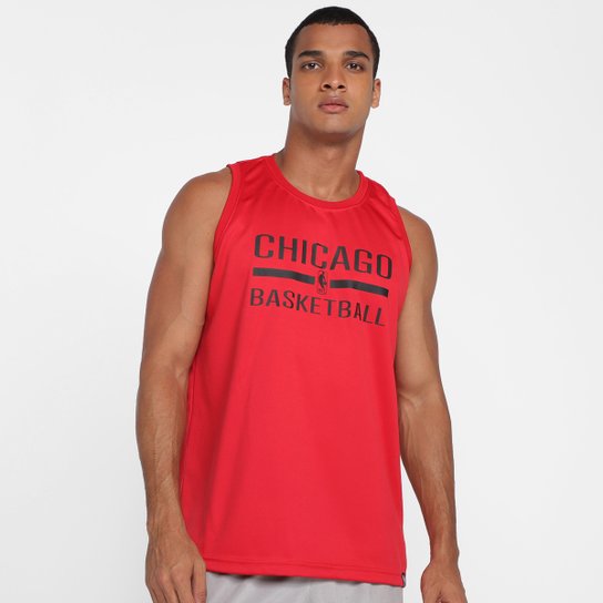 Regata NBA Chicago Bulls Essentials Masculina - Vermelho Menor preço em Regata NBA Chicago Bulls Essentials Masculina - Vermelho