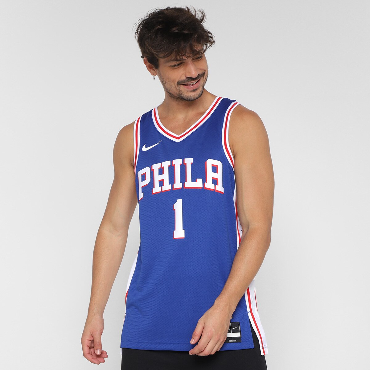 Regata NBA Nike Philadelphia 76ers Dri-Fit Masculina - Azul+