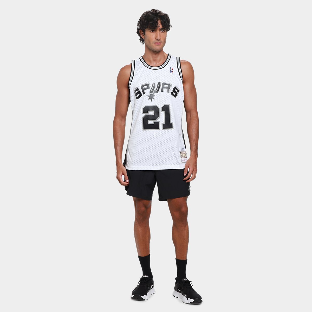 Regata NBA San Antonio Spurs Tim Duncan Mitchell & Ness Masculina - 4