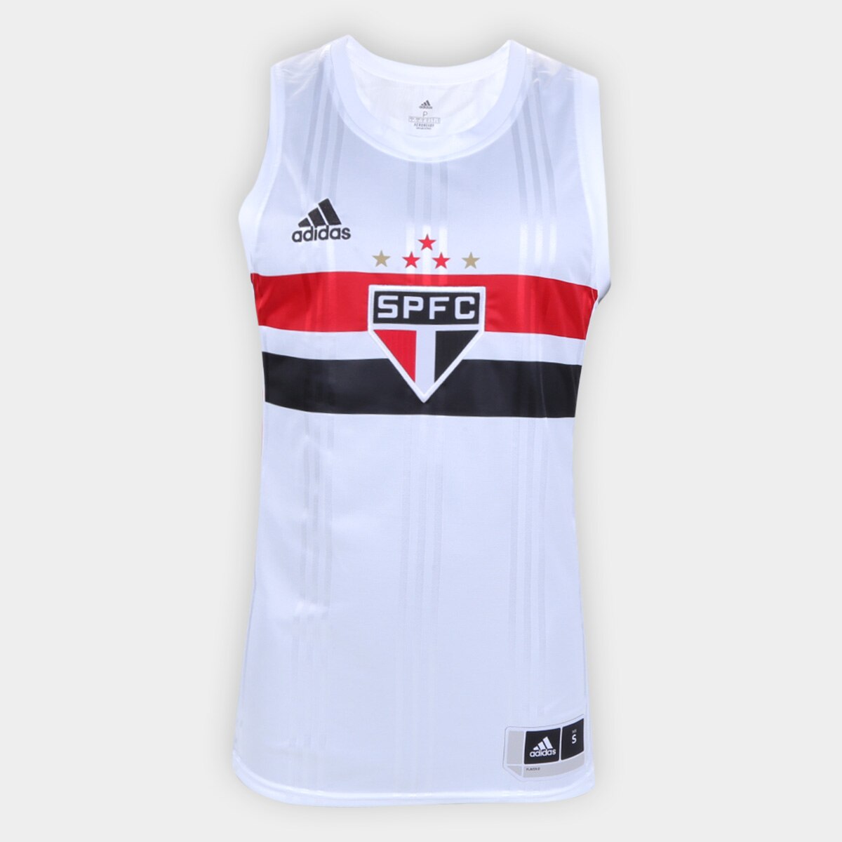 Regata NBB São Paulo Home Adidas Masculina Menor preço em Regata NBB São Paulo Home Adidas Masculina