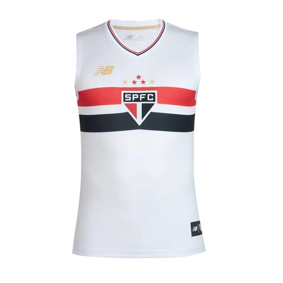 Regata New Balance São Paulo Home 2025/26 Torcedor Masculina - Branco 3GG é ruim? Regata New Balance São Paulo Home 2025/26 Torcedor Masculina - Branco 3GG é boa?