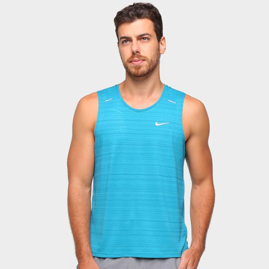 Regata Nike Dri-Fit Miler Masculina - Azul Petróleo+Prata é ruim? Regata Nike Dri-Fit Miler Masculina - Azul Petróleo+Prata é boa?
