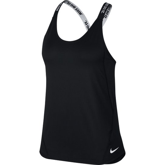 Regata Nike Dry Elastka Feminina - Preto+Branco