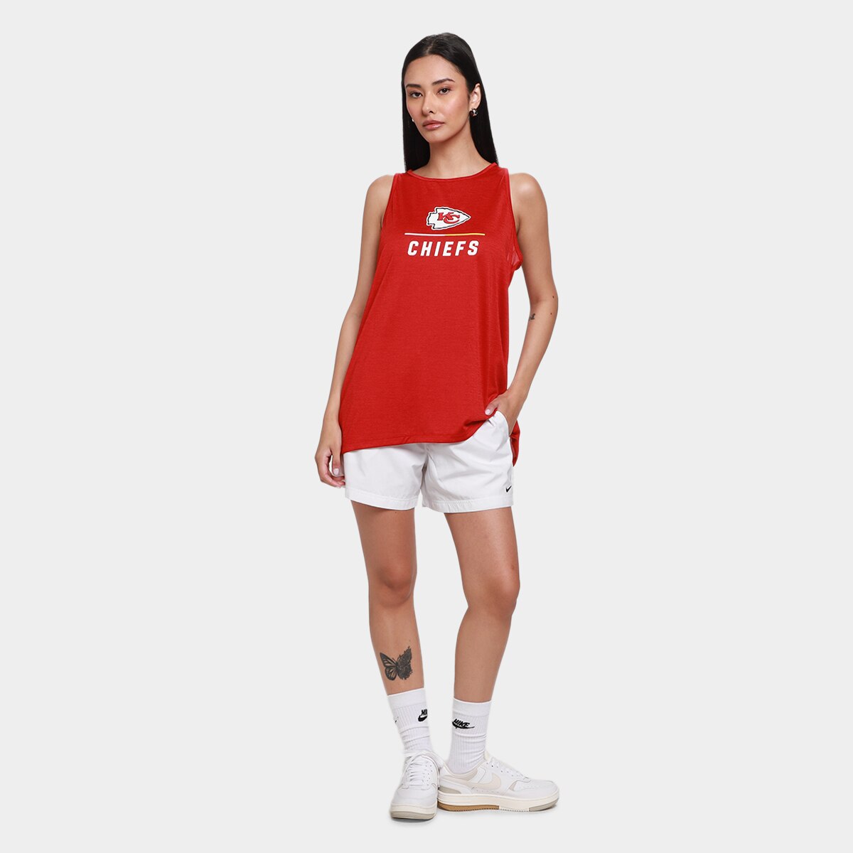 Regata Nike Kansas City Chiefs Drop 2 Dri-Fit Feminina - 4