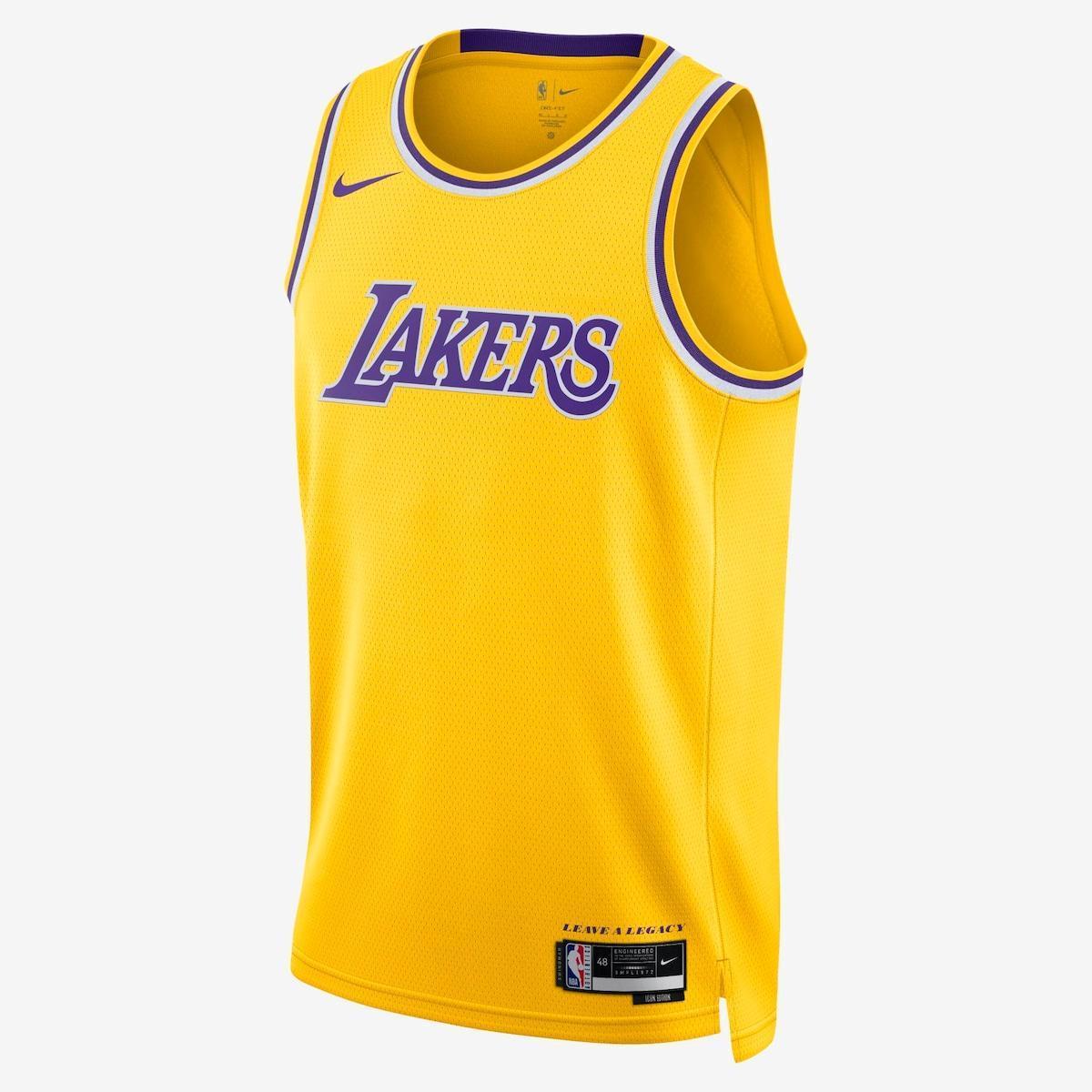 Regata Nike Los Angeles Lakers Icon Edition 202324 Masculina Amarelo