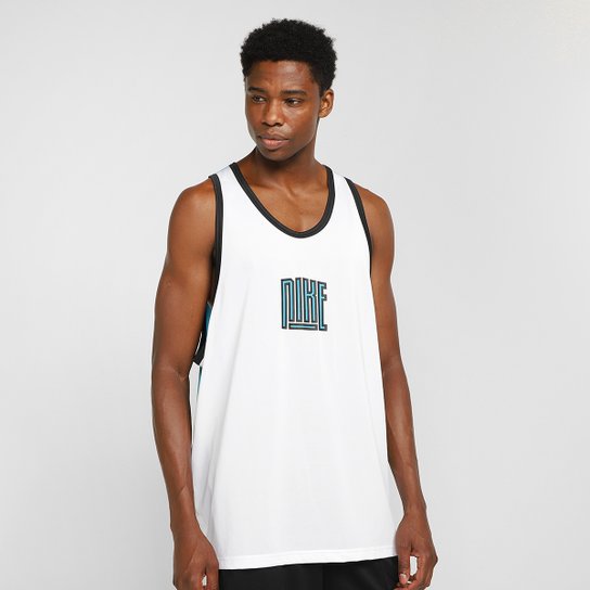 Regata Nike Starting Five Masculina - Branco+Preto Menor preço em Regata Nike Starting Five Masculina - Branco+Preto