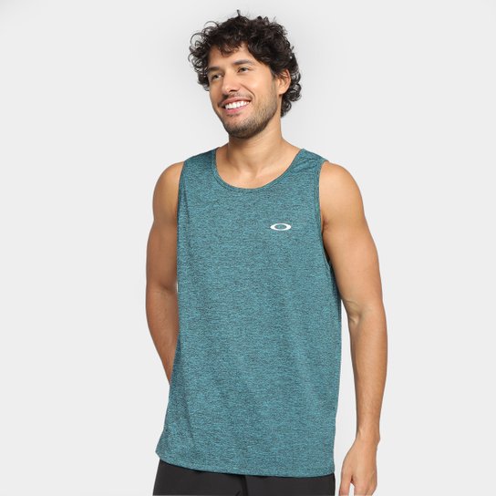 Regata Oakley Ellipse Sport Masculina - Azul Turquesa Menor preço em Regata Oakley Ellipse Sport Masculina - Azul Turquesa