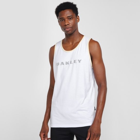 Regata Oakley Mod Mythologies Logo Masculina - Branco Menor preço em Regata Oakley Mod Mythologies Logo Masculina - Branco