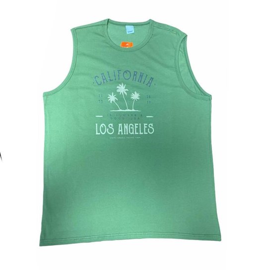 Regata Plus Size Masculina Estampada 1000075050 Malwee Wee - Verde Menor preço em Regata Plus Size Masculina Estampada 1000075050 Malwee Wee - Verde