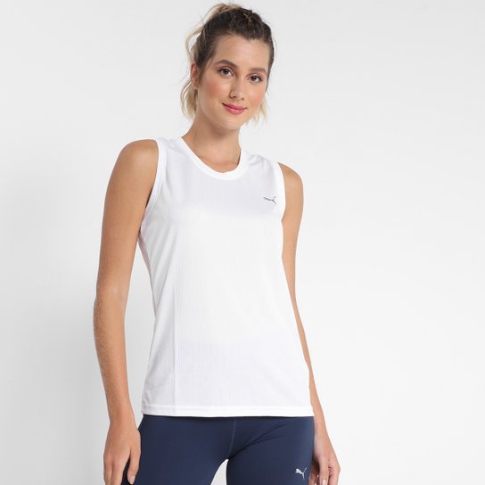 Regata Puma Performance Feminina - Branco Menor preço em Regata Puma Performance Feminina - Branco