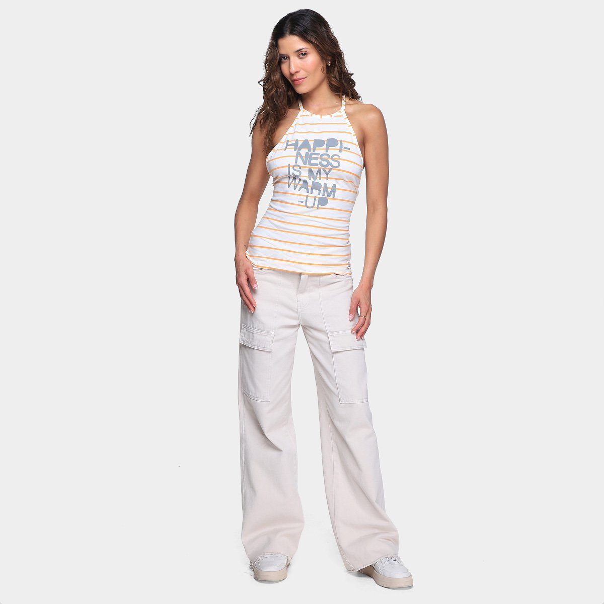 Regata Reebok Y Striped Feminina - 3