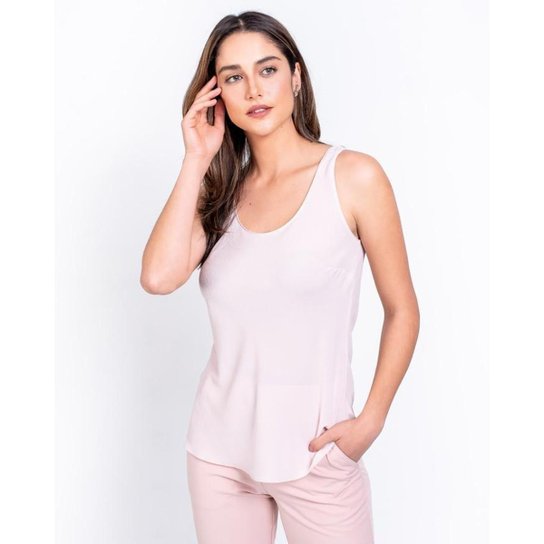 Regata Richini Clássica Crepe Feminina - Off White