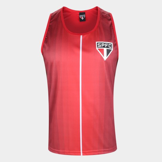 Regata São Paulo SPR Masculina - Vermelho Menor preço em Regata São Paulo SPR Masculina - Vermelho