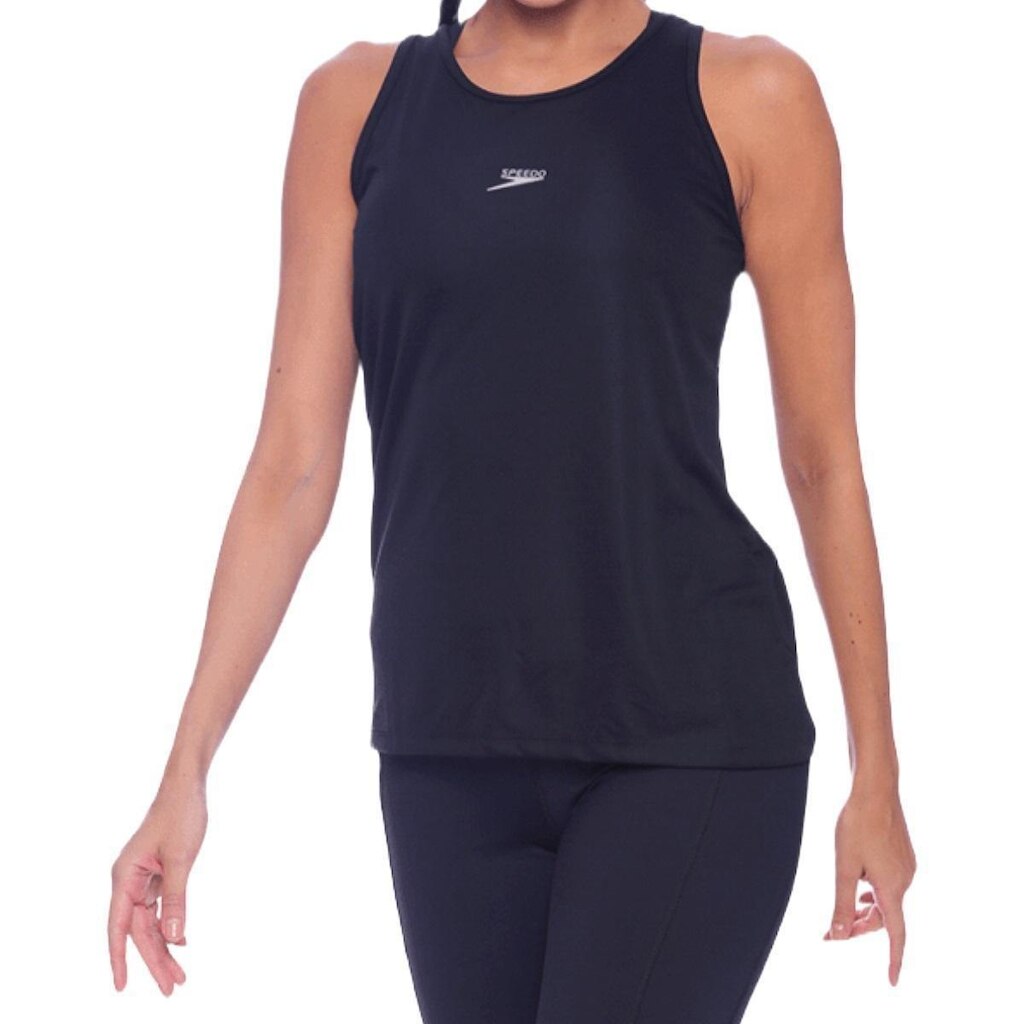 Regata Speedo Alongada Intelock Feminino Preto