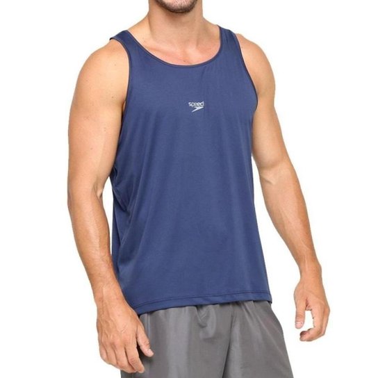 Regata Speedo Basic Interlock - Marinho Menor preço em Regata Speedo Basic Interlock - Marinho