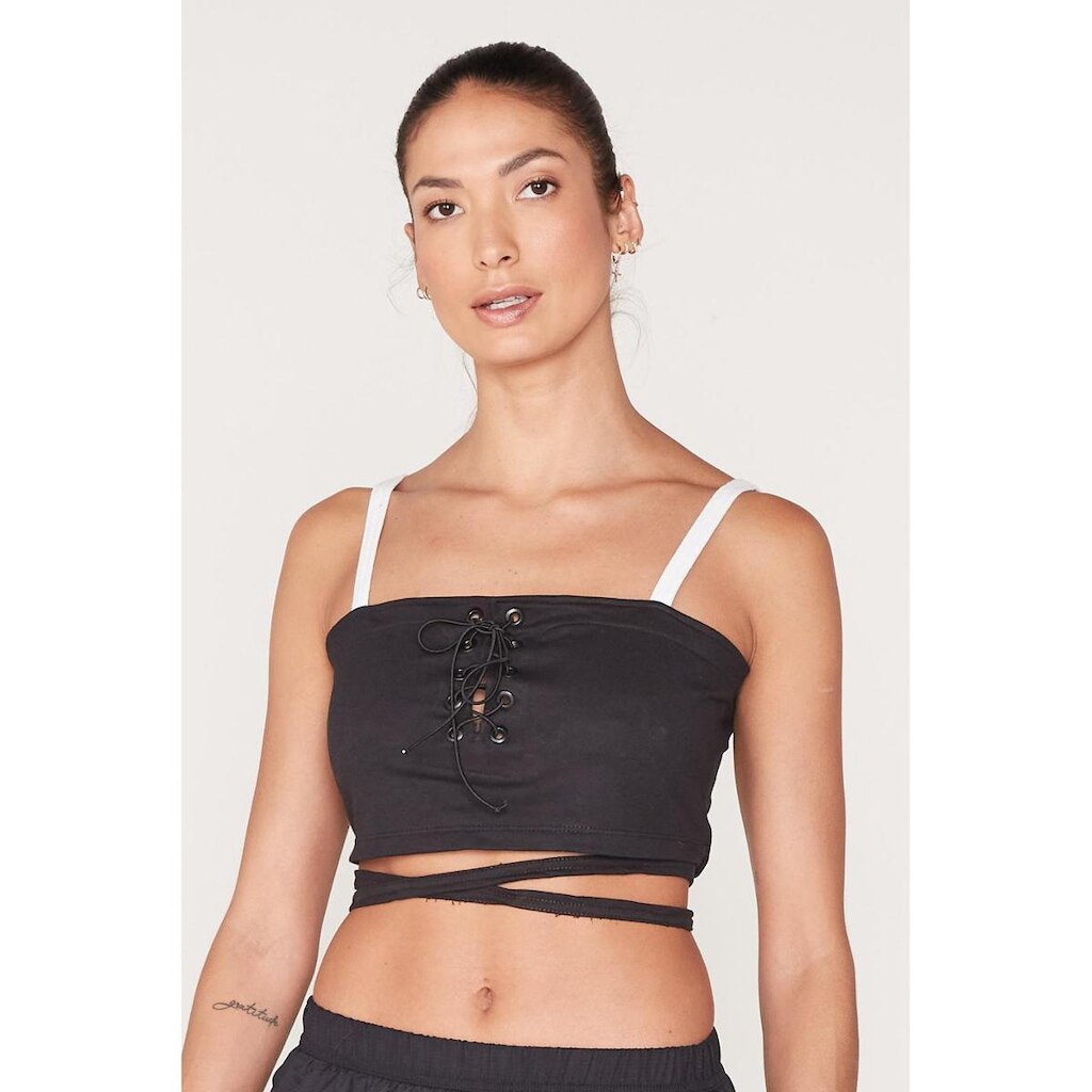 Regata Starter Feminina Top Estampada Preta Feminino
