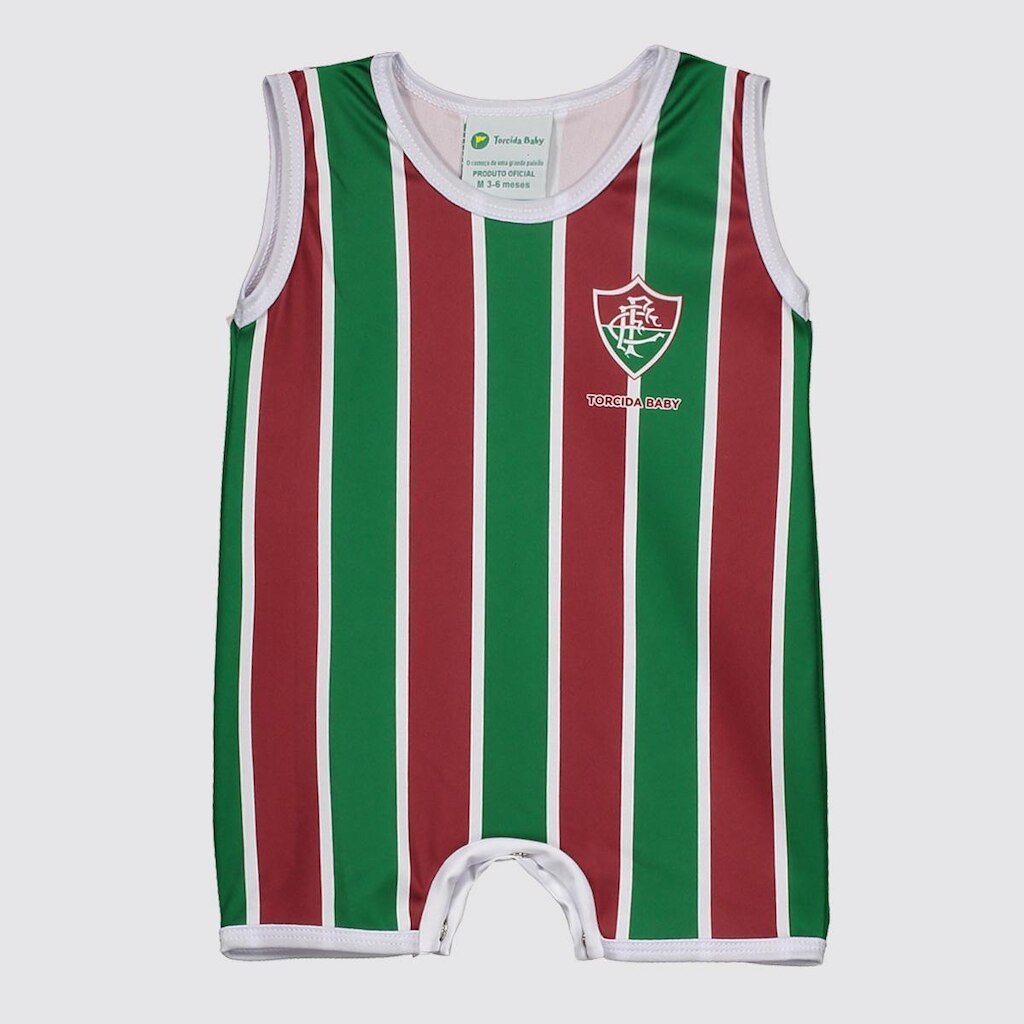 Regata Torcida Baby Macacão Infantil Fluminense