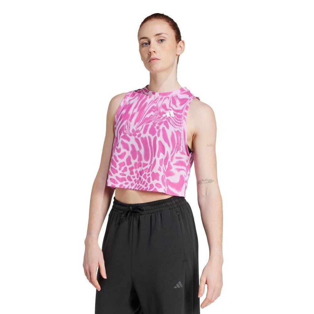Regata Treino Estampada Essentials Workout Adidas Feminina