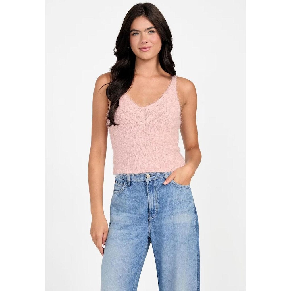 Regata Tricot Eco Pelinhos Rosa Claro