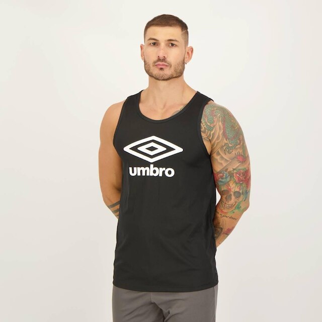 Regata Umbro Essential Diamond Preta e Branca