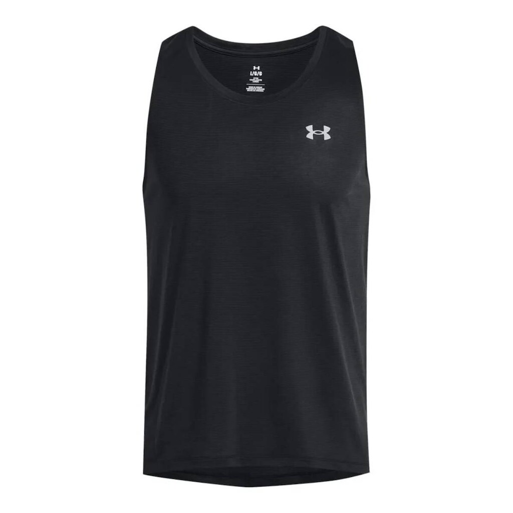 REGATA UNDER ARMOUR LAUNCH SINGLET MASCULINO PRETO G