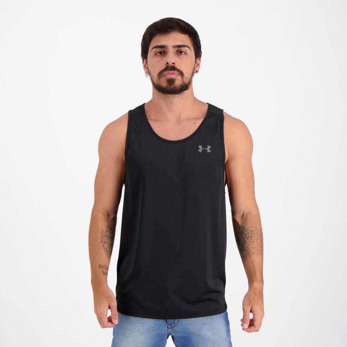 Regata Under Armour Tech 2.0 Preta Menor preço em Regata Under Armour Tech 2.0 Preta