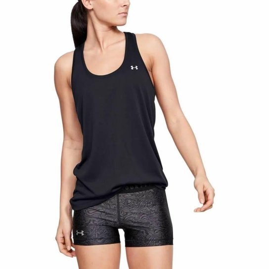 Regata Under Armour Tech Twist Preto Feminino - Preto Menor preço em Regata Under Armour Tech Twist Preto Feminino - Preto