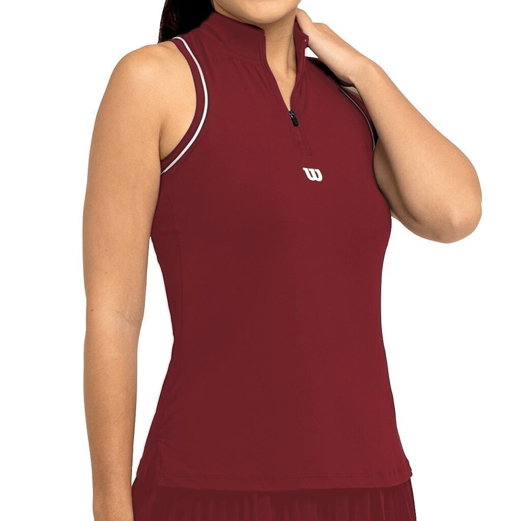Regata Wilson Tour Zip Tank Bordô