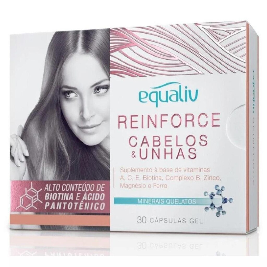 Reinforce Cabelos e Unhas 60 Caps Mulher - Equaliv