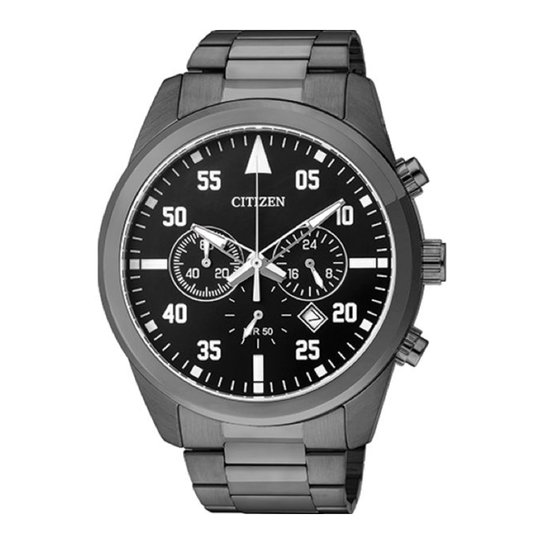 Relógio Analógico Citizen TZ30795P Masculino - Preto Menor preço em Relógio Analógico Citizen TZ30795P Masculino - Preto