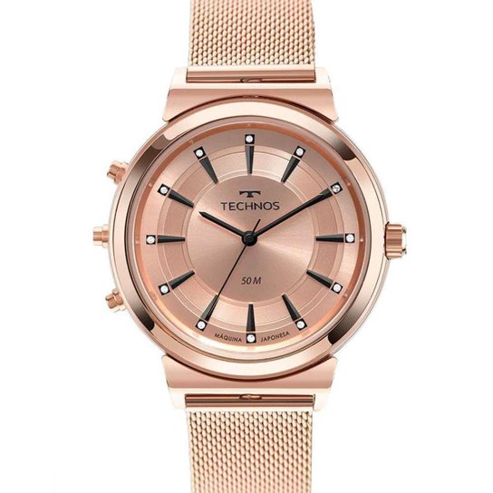 Relógio Analógico Feminino Rosê Technos - 9T33AC/1J - Rosê Menor preço em Relógio Analógico Feminino Rosê Technos - 9T33AC/1J - Rosê