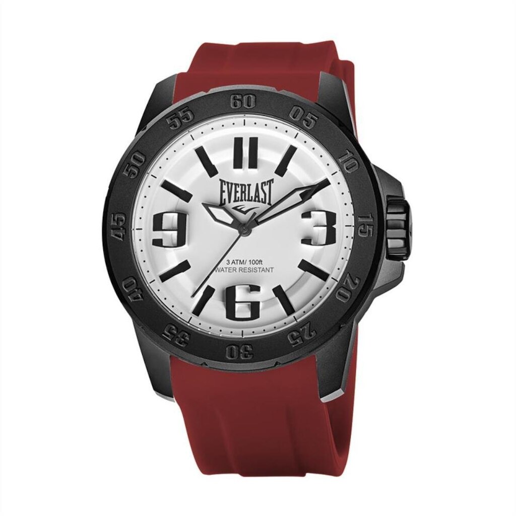Relógio Analógico Masculino Everlast Prova D'Água Silicone