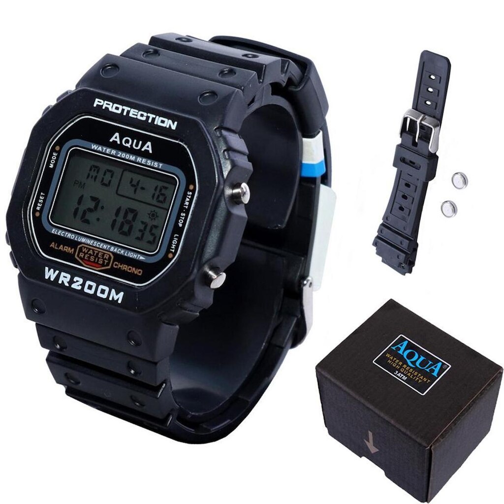 Relógio Aqua GP-519 Masculino com Pulseira Pilha Extra