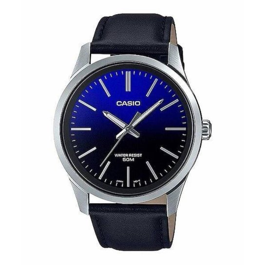 Relógio Casio Collection Masculino MTP-E180L-2AVDF - Azul+Prata Menor preço em Relógio Casio Collection Masculino MTP-E180L-2AVDF - Azul+Prata