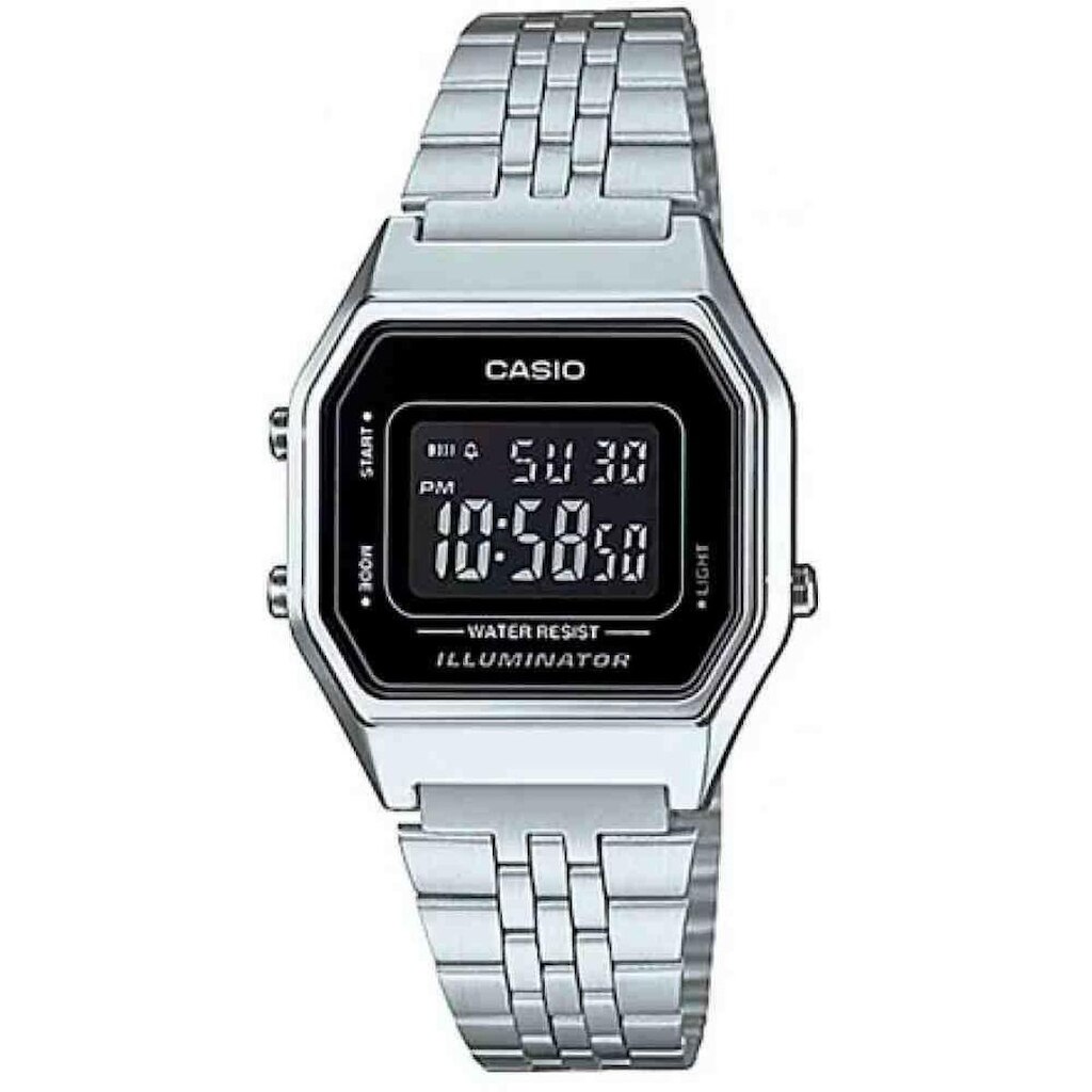 Relógio Casio Digital Feminino Prata LA680WA-1BDF
